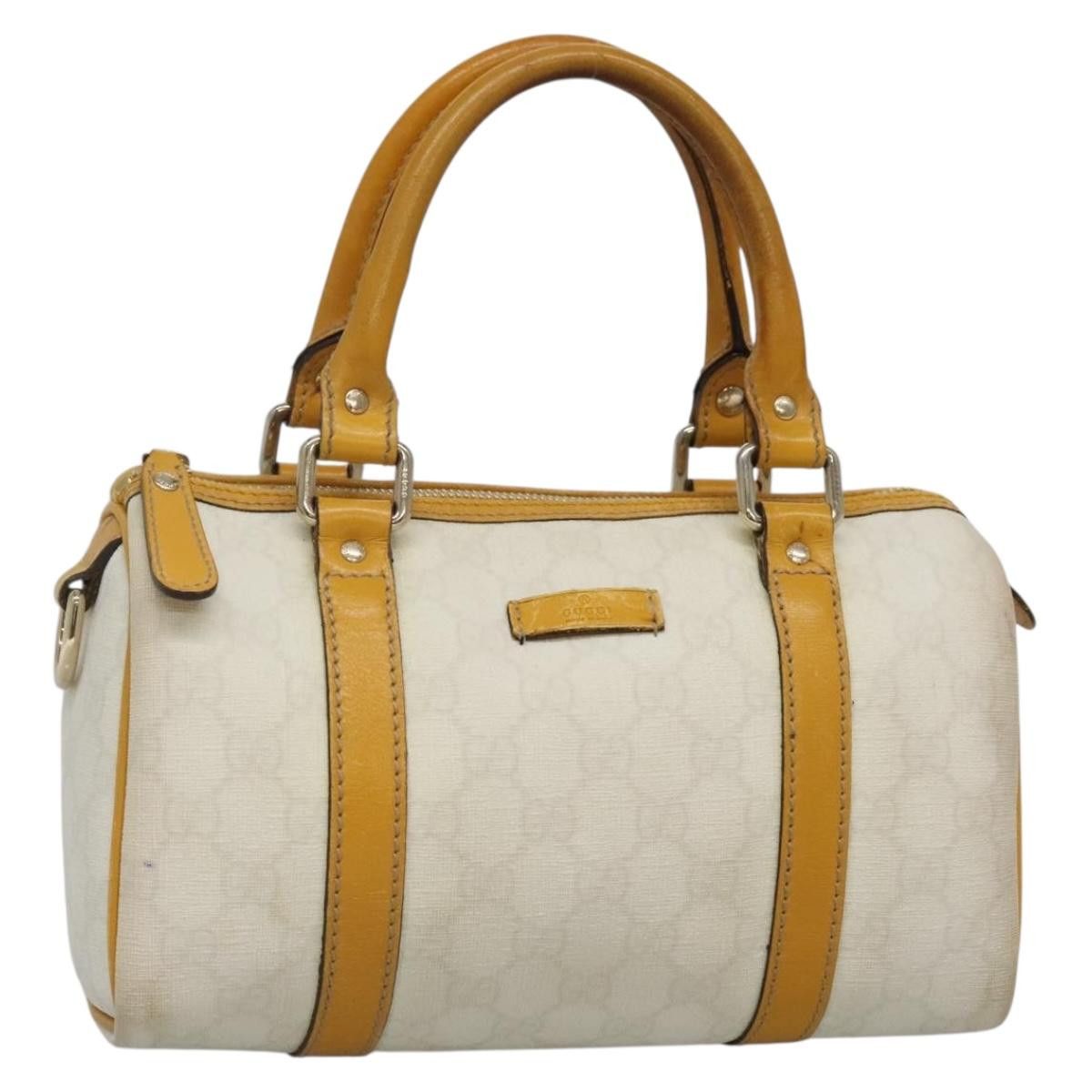 Gucci GUCCI GG Supreme Hand Bag Pvc White Gold Size ONE SIZE - 1 Thumbnail