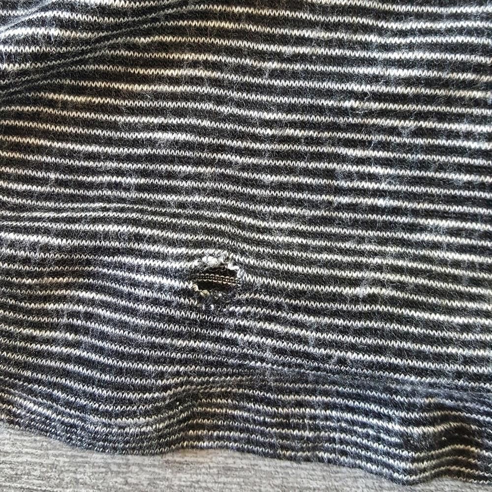 Designer Black Pinstripe Melville Double Knot Crop Size ONE SIZE - 3 Thumbnail