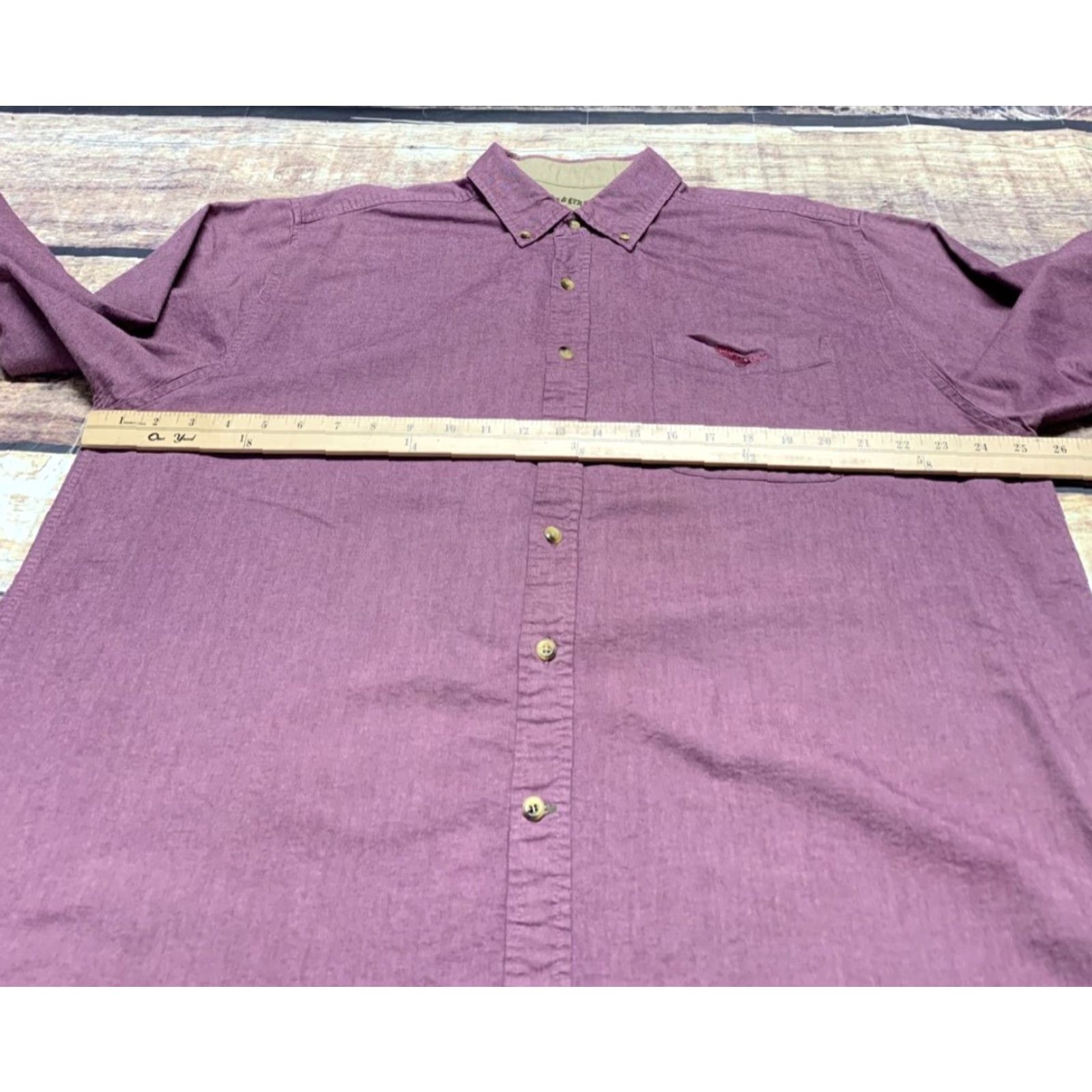 Vintage Field & Stream Mens Long Sleeve Shirt XL Button-Down Mauve Light Purple Heavy Shirt XL Purple Field & Stream Button-Down Casual Workwear Mens Size US XL / EU 56 / 4 - 6 Thumbnail