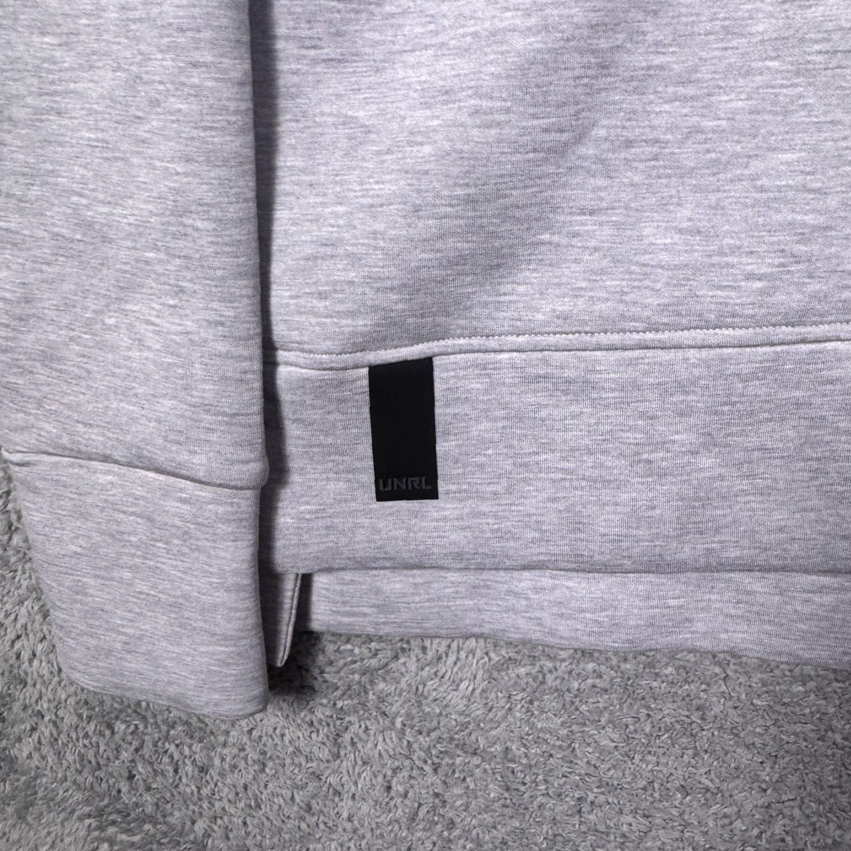 Vintage UNRL Hoodie Mens M Pullover Sweatshirt Tech Cropped Heather ETS Performance Gym Shirt Size US M / EU 48-50 / 2 - 7 Thumbnail