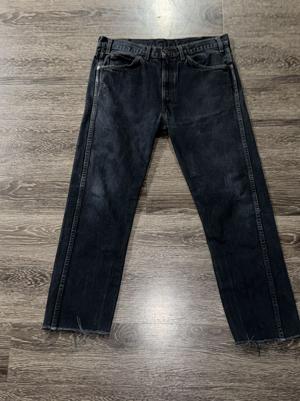 Levi's Levi’s black big E orange tab denim jeans Size US 33 - 1 Thumbnail