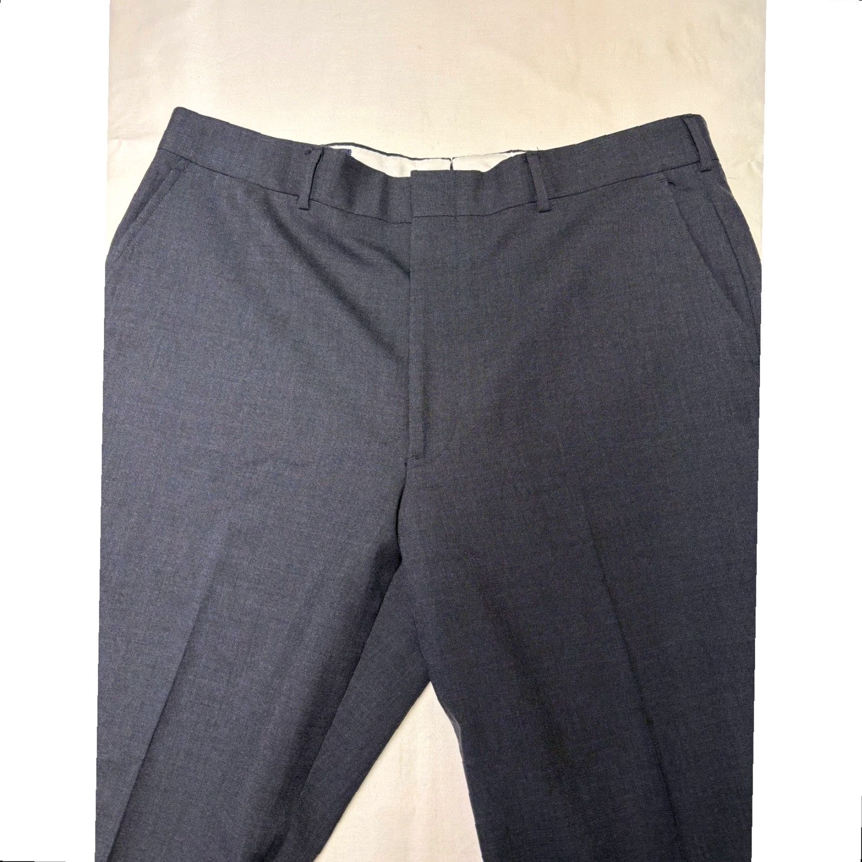 Brooks Brothers VINTAGE Brooks Brothers Dress Pants Men Wool Charcoal Gray 38x32 Pleated Cuffed Straight Front Zip Button Size US 38 / EU 54 - 2 Thumbnail