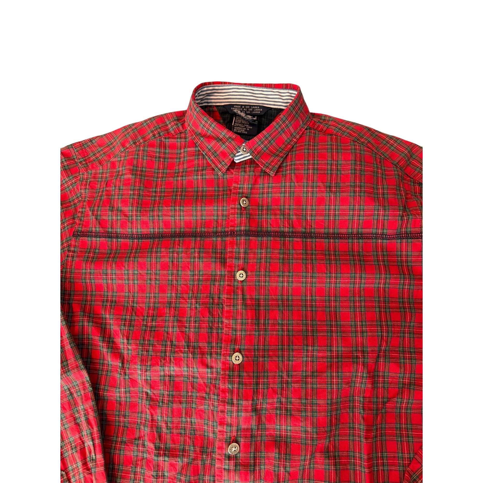 Tommy Hilfiger Vintage Tommy Hilfiger Red Plaid Long Sleeve Pocket Flag But Size L / US 10 / IT 46 - 4 Thumbnail