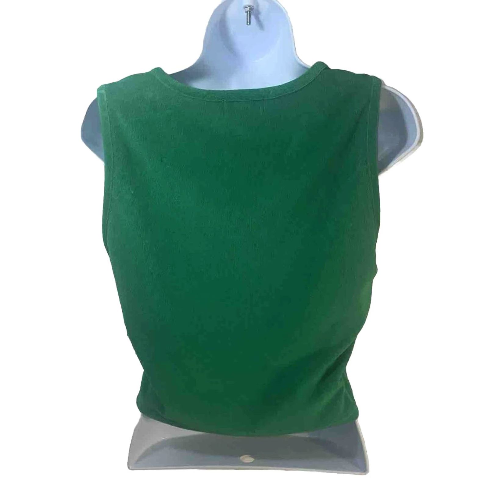 Juicy Couture Juicy Couture Palm Tree Sleeveless Top Women Medium Green V Neck NWT Crop Tank Regular Size S Sleeveless Cotton Polyester Tie Bottom Size S / US 4 / IT 40 - 4 Thumbnail