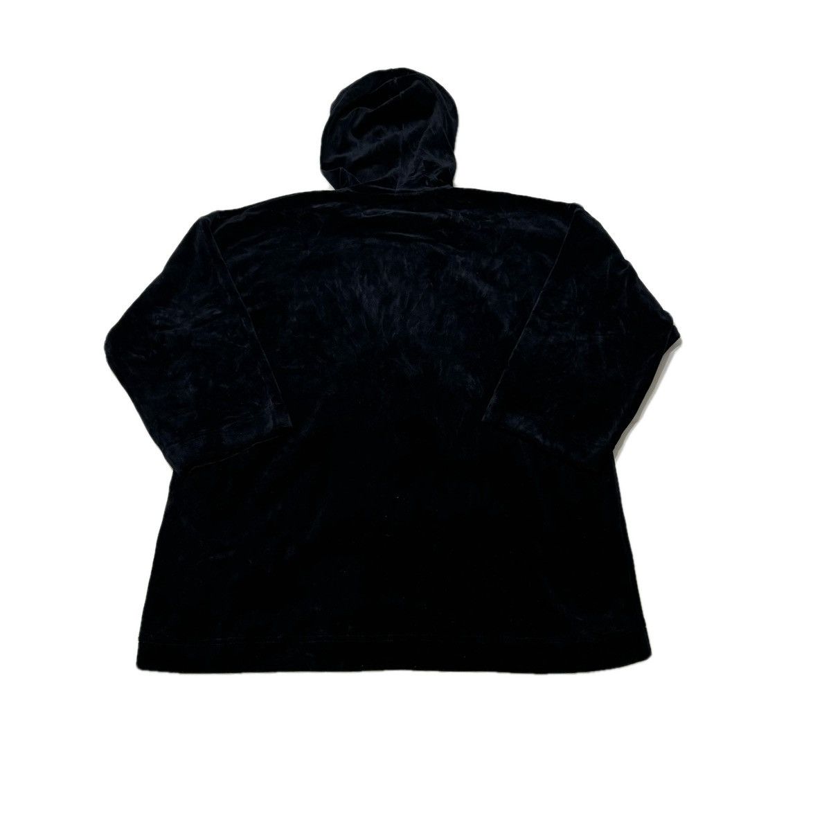 Sutton Studio × Vintage Black Y2K Velour Hoodie Pullover Size L / US 10 / IT 46 - 2 Thumbnail