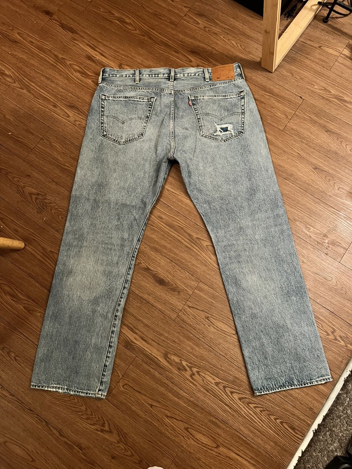 Levi's Levi 501 Selvedge distressed denim Size US 40 / EU 56 - 4 Thumbnail