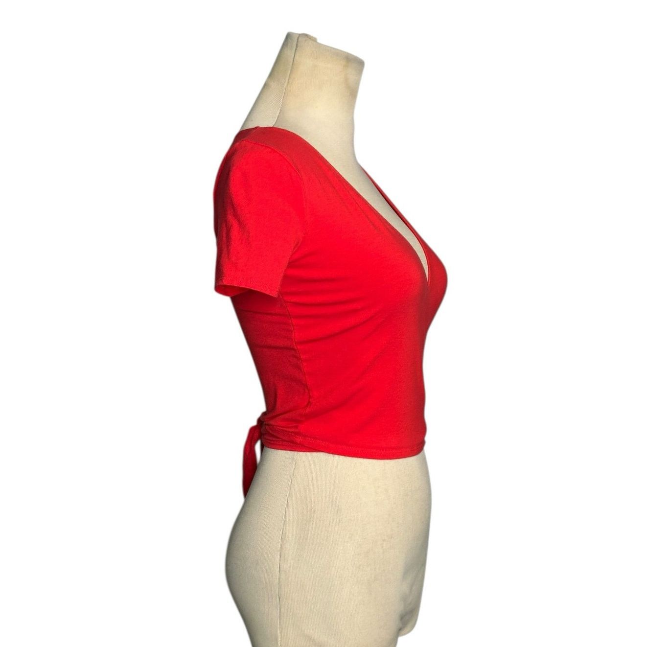 Hollister Hollister red short sleeves wrap top size XS Size XS / US 0-2 / IT 36-38 - 6 Thumbnail