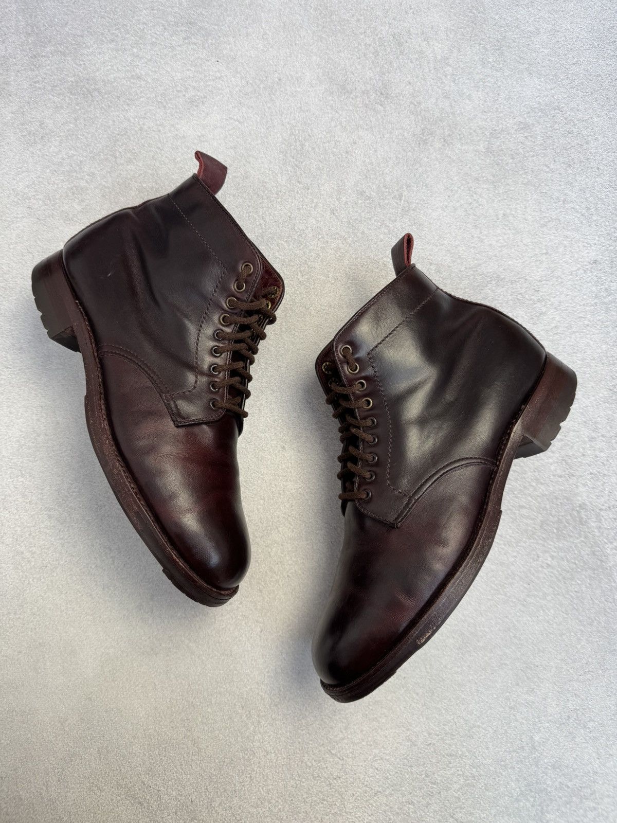 Alden RRP€1100 Alden Service Boot Shell Cordovan burgundy Leather Size US 8 / EU 41 - 3 Thumbnail
