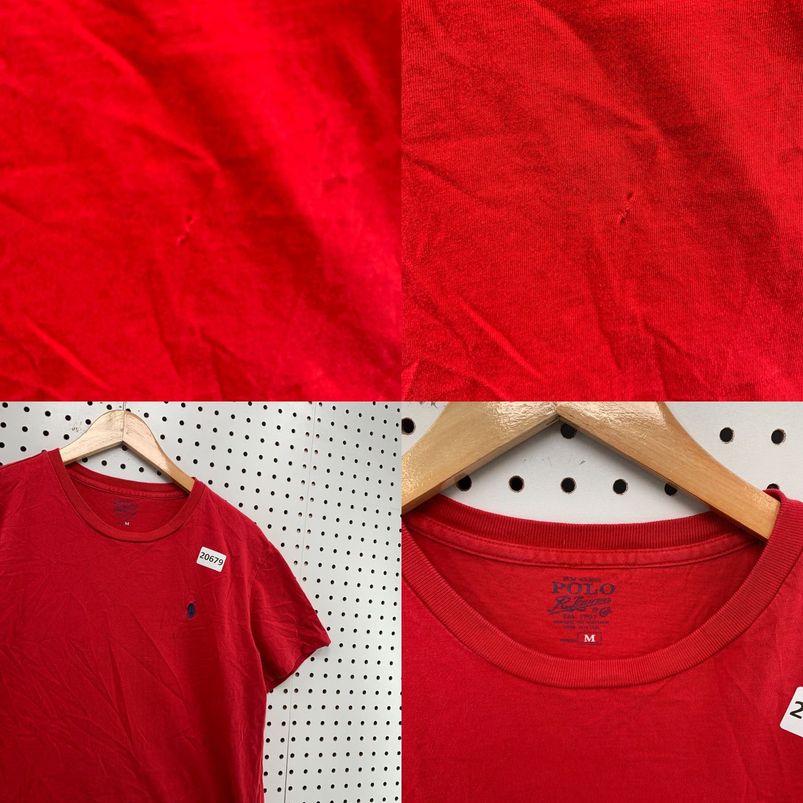 Polo Ralph Lauren Polo Ralph Lauren Shirt Mens Medium Red Blue Pony Short Sleeve Crew Neck 20x26 Size US M / EU 48-50 / 2 - 8 Thumbnail