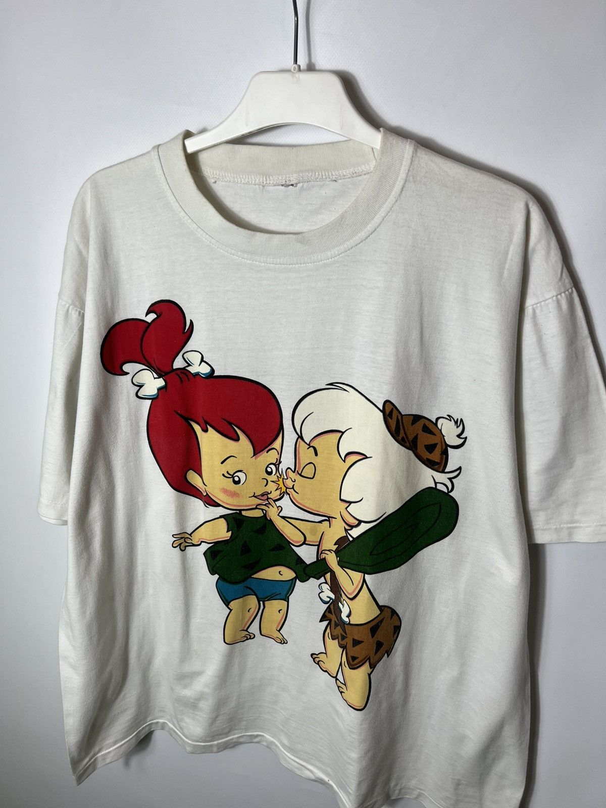 Cartoon Network Vintage rare 90s Flintstones Pebbles and Bam Bam Graphic Tee Size US XL / EU 56 / 4 - 6 Thumbnail