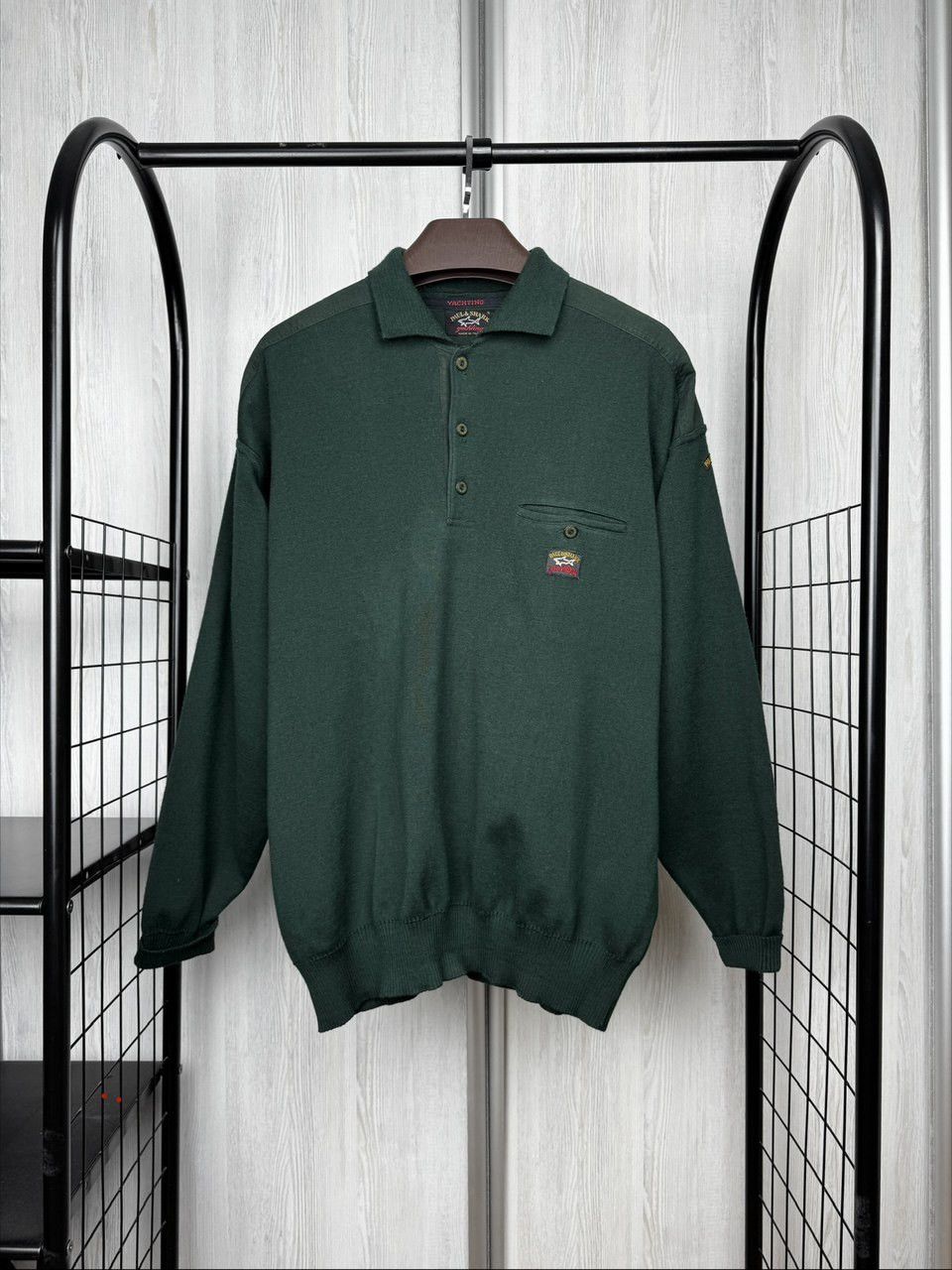 Paul & Shark Paul & Shark vintage green rugby pullover collared jumper Size US XL / EU 56 / 4 - 1 Thumbnail