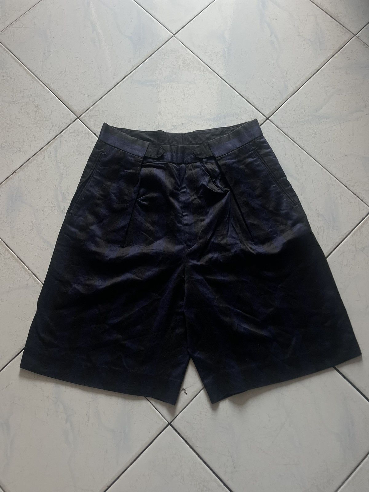 image of John Lawrence Sullivan x Kmrii Short Pants John Lawrens Sullivan Ss 12 Paris Fashion Week in Black 