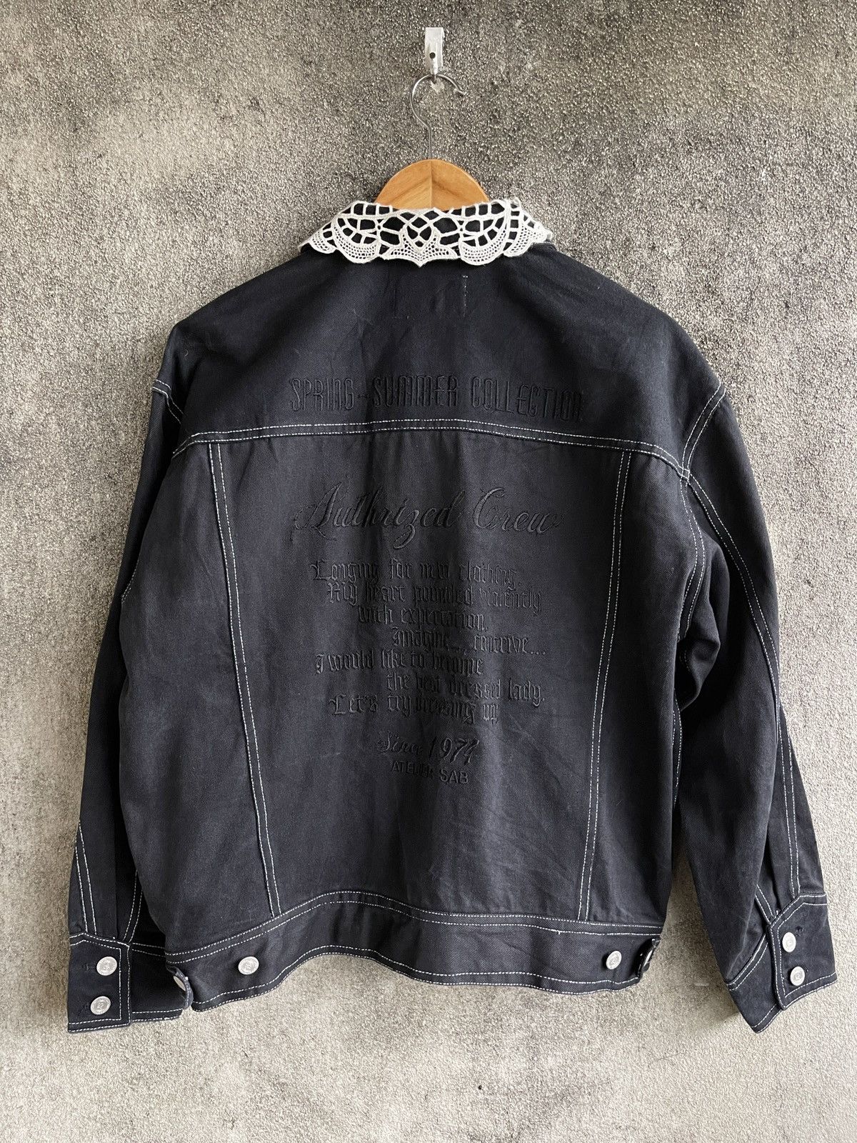 Japanese Brand Rare🔥Designer Atelier Sab Trucker Denim Jacket Size US L / EU 52-54 / 3 - 2 Thumbnail