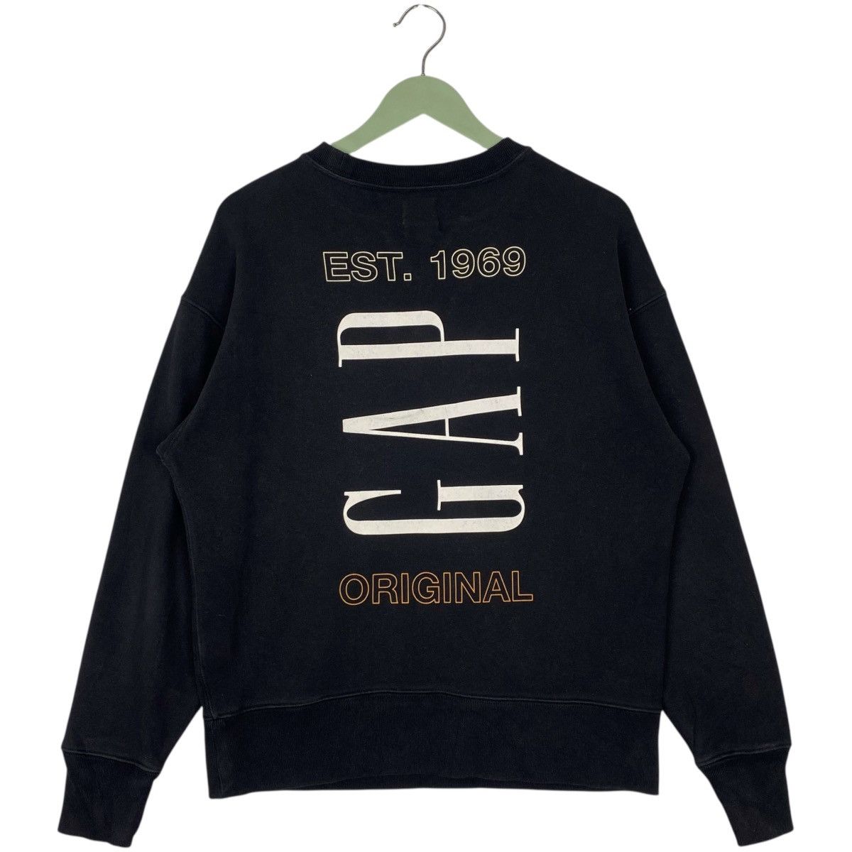 Vintage Vintage Gap Big Logo Printed Black Pullover Jumper Size M Size US M / EU 48-50 / 2 - 4 Thumbnail