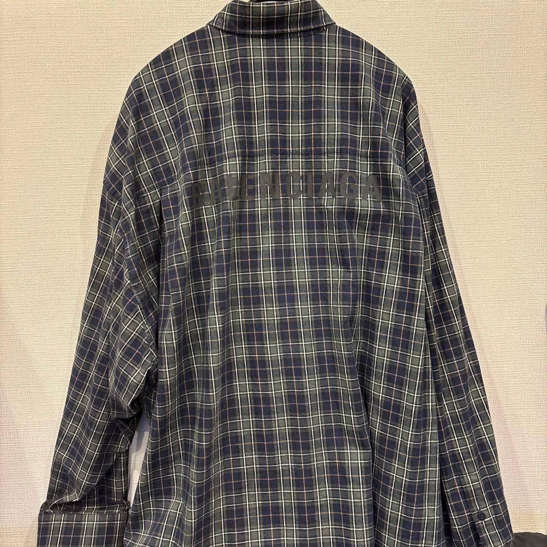 Balenciaga Balenciaga Oversize Check Cotton Flannel Button-Down Shirt Size US M / EU 48-50 / 2 - 4 Thumbnail