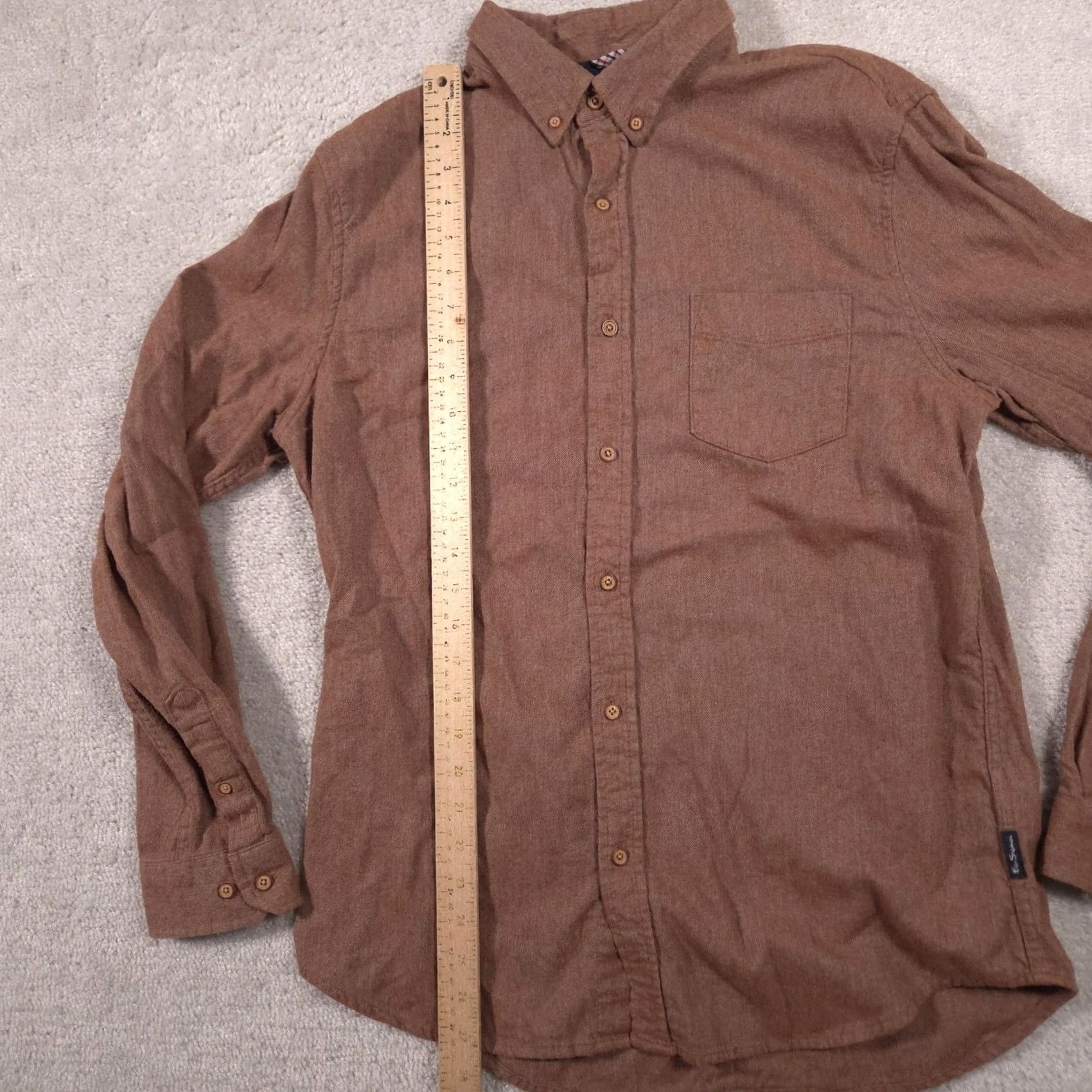 Ben Sherman Ben Sherman Shirt Mens L Brown Flannel Button-Front Long Sleeve Casual Size US L / EU 52-54 / 3 - 7 Thumbnail