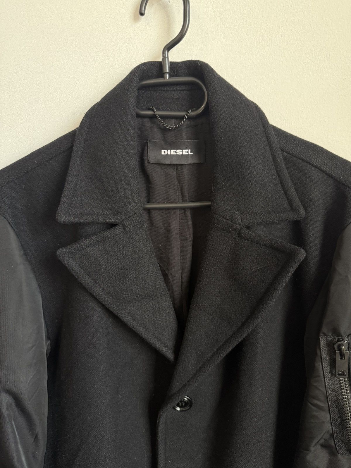 Diesel Diesel Hybrid Wool Coat / Bomber Sleeve Jacket Size US M / EU 48-50 / 2 - 3 Thumbnail