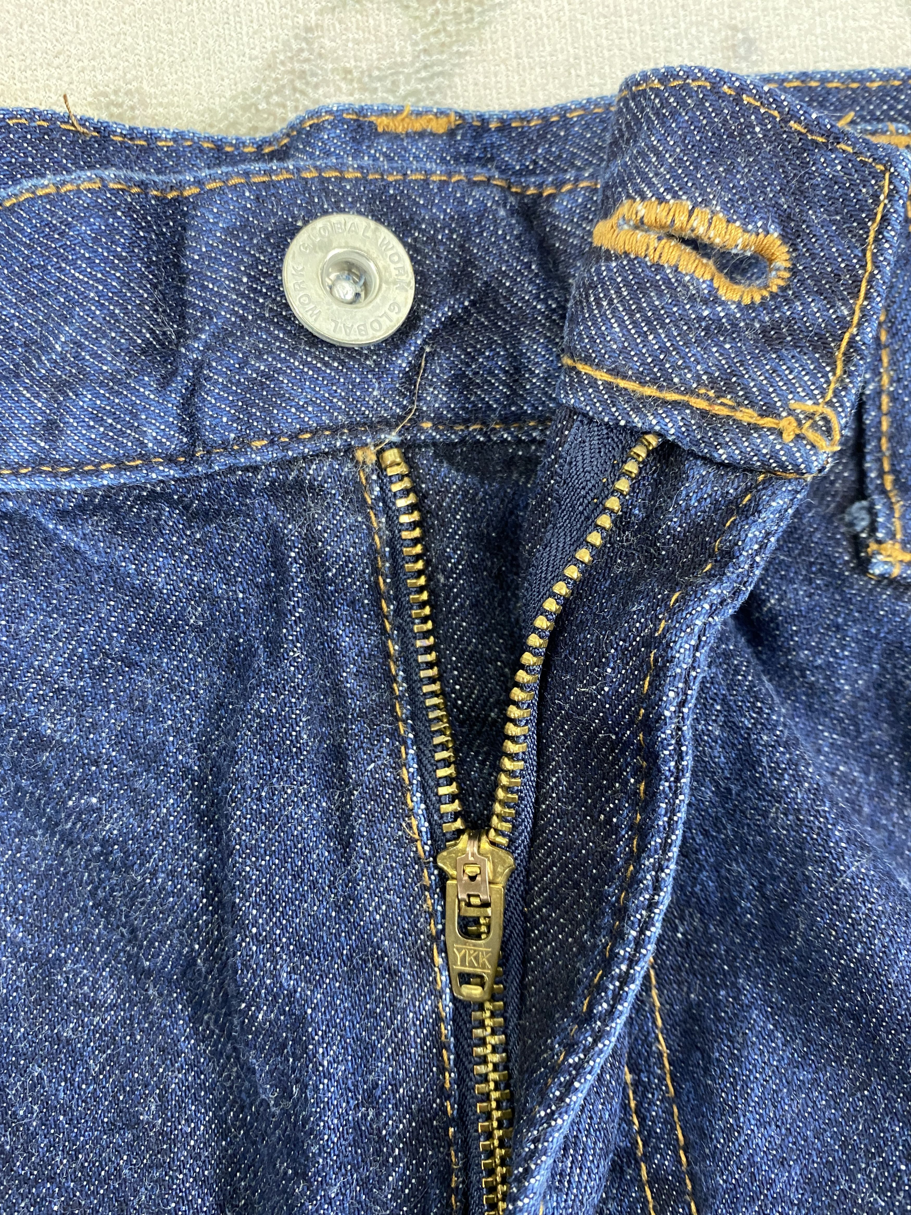 Japanese Brand Blue Vintage Global Work Jeans 34x31 Denim- JN3757 Size US 34 / EU 50 - 6 Thumbnail