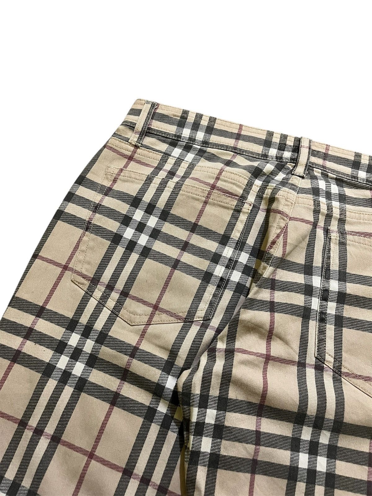 Burberry 2000s Christopher Bailey Era Y2K Nova Check Flared Trousers Size 28" / US 6 / IT 42 - 12 Thumbnail