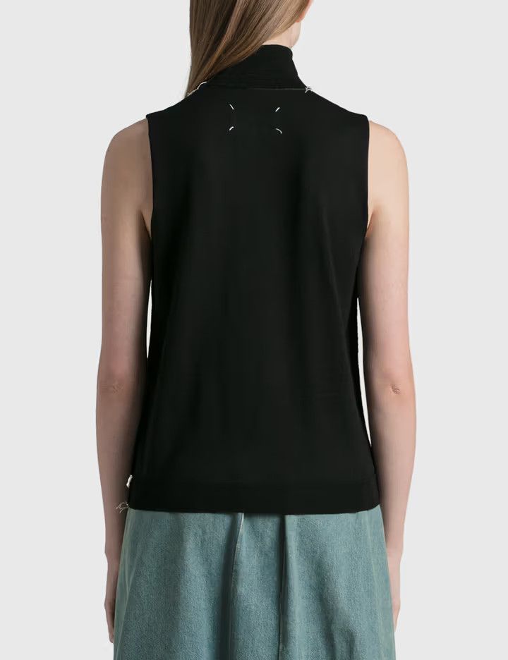 Maison Margiela o1y0625 Turtleneck Sleeveless Sweater in Black Size S / US 4 / IT 40 - 3 Thumbnail