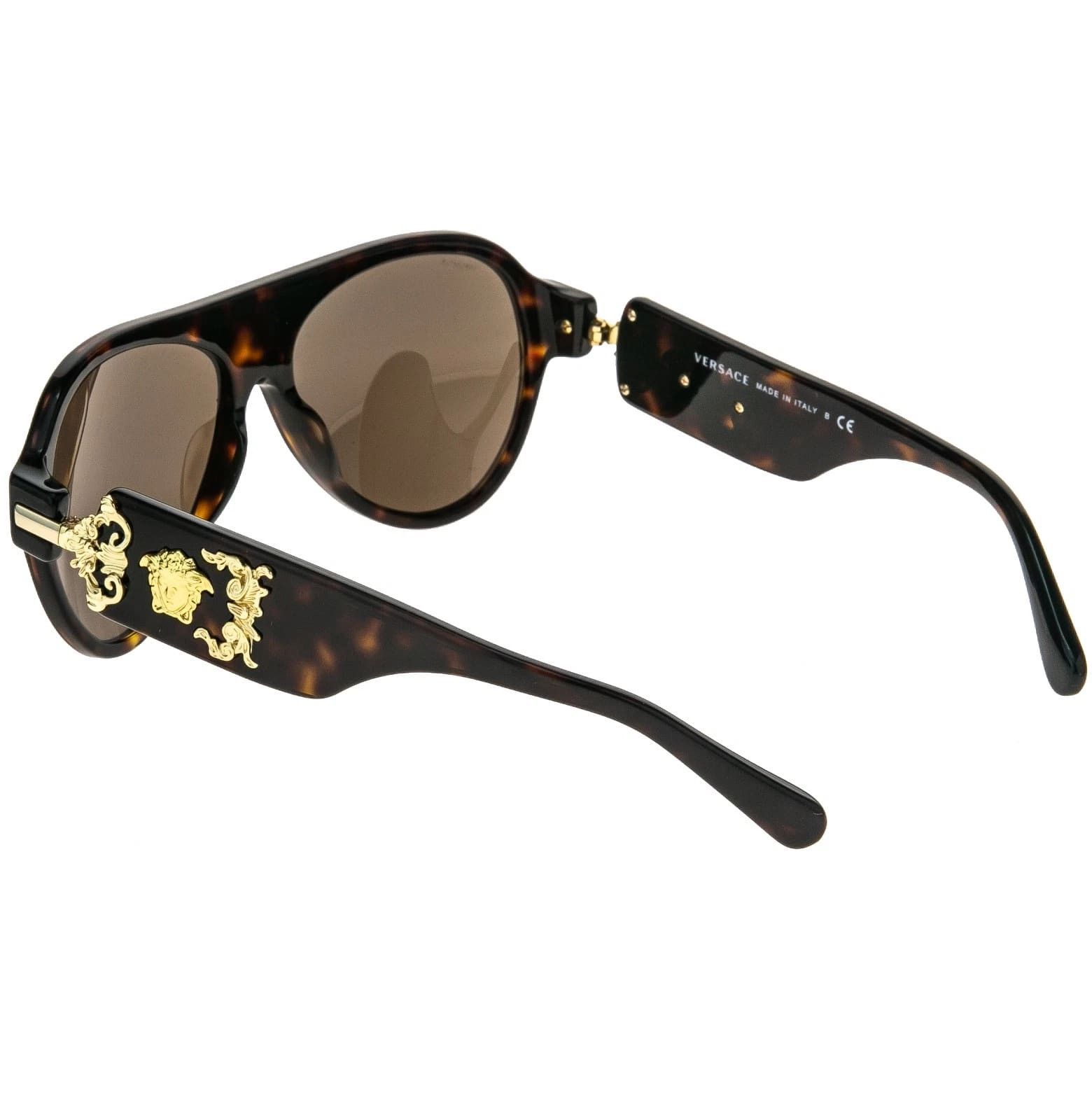 Versace VERSACE VE4323 4323 Rock Icon Baroque Aviator Sunglasses Size ONE SIZE - 9 Thumbnail