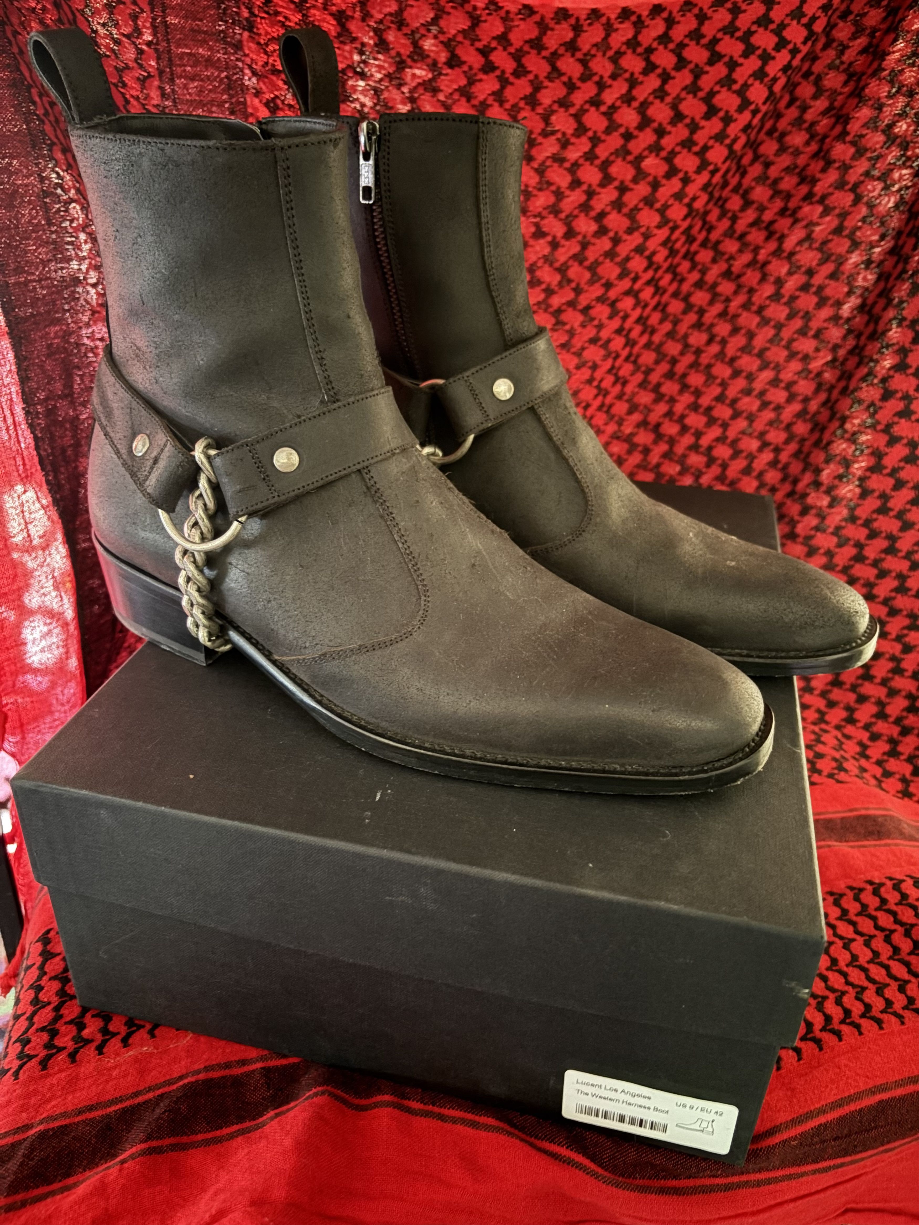 Saint Laurent Paris 19SS Black Ayers Snakeskin 60mm Finn Boots 42 