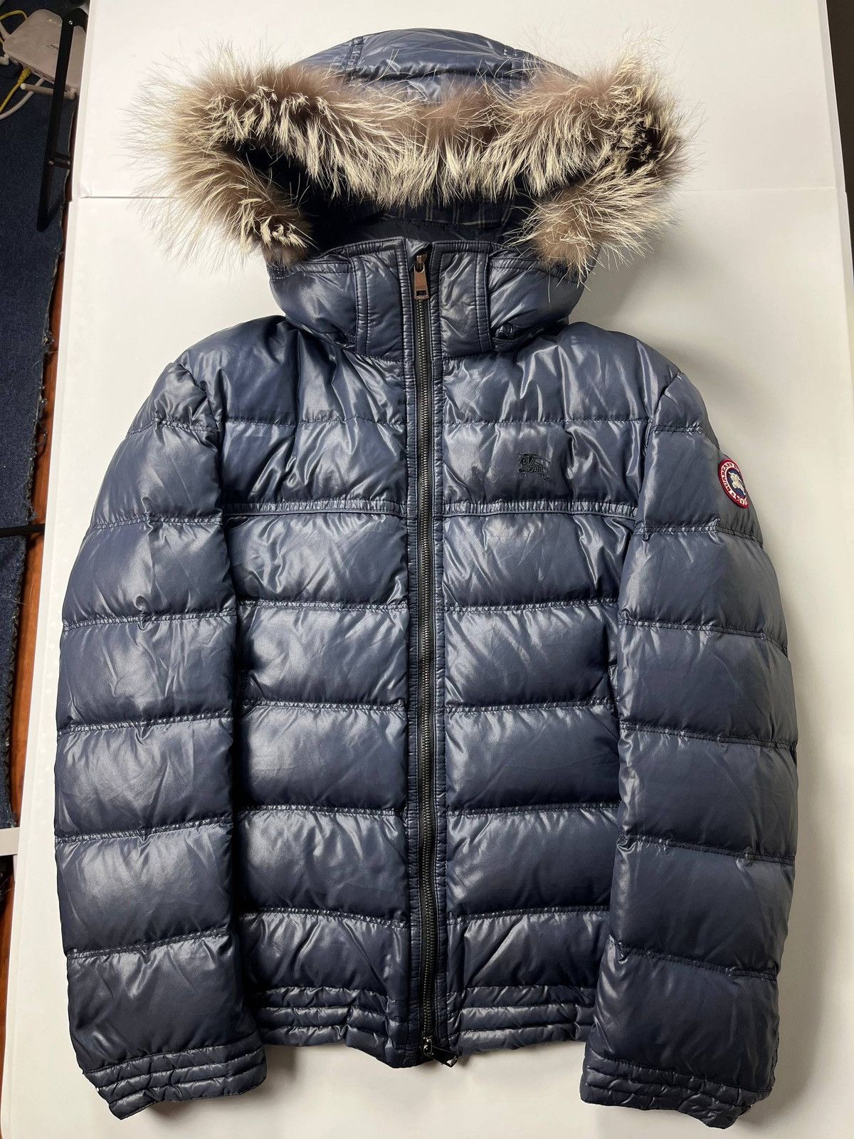 00’ Japanese Burberry fur puffer jacket