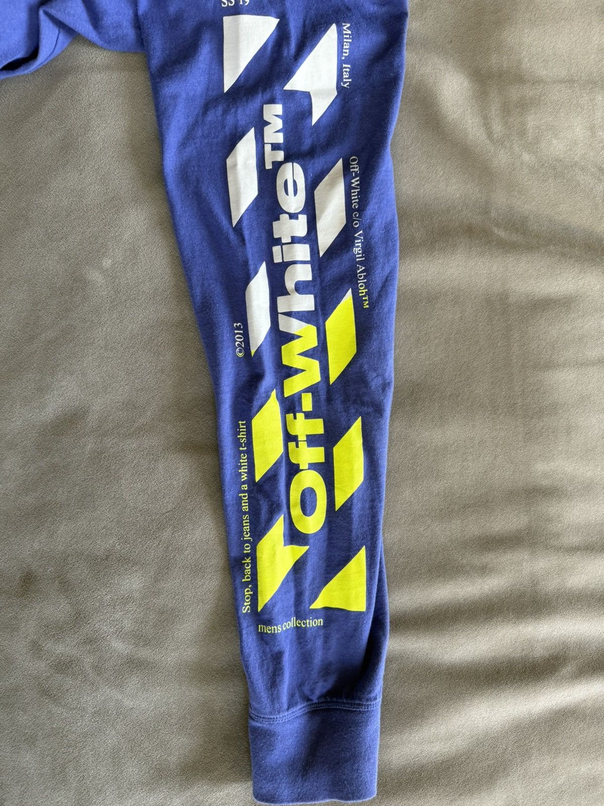 Off-White Virgil era off white motocross style blue long sleeve Size US L / EU 52-54 / 3 - 10 Thumbnail