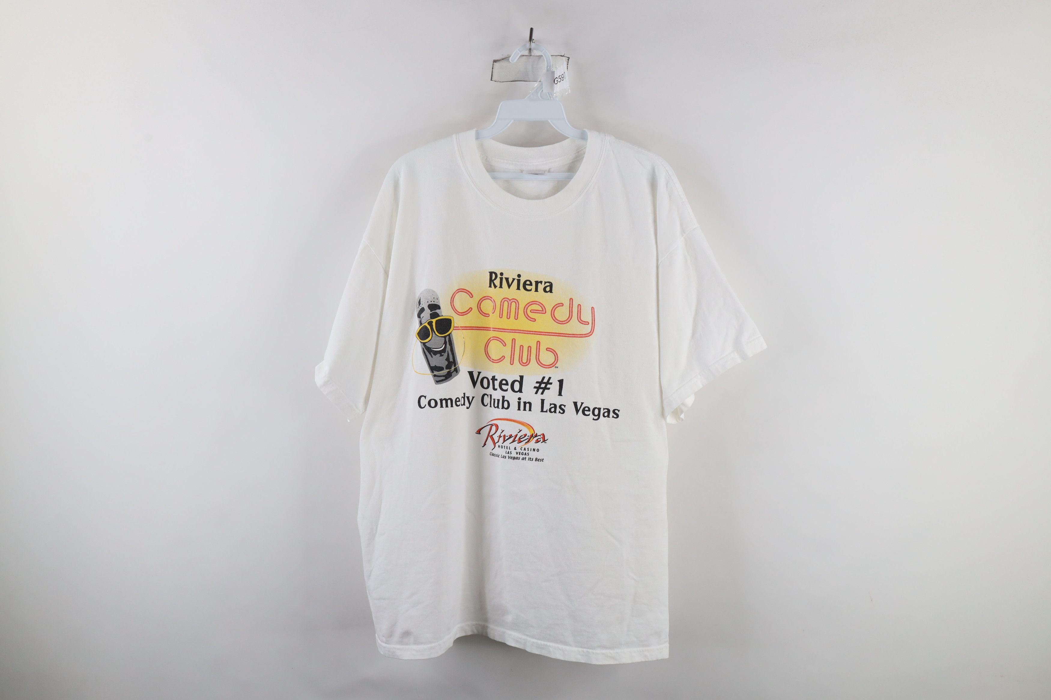 Vintage Vintage Riviera Comedy Club Las Vegas Short Sleeve T-Shirt Size US XL / EU 56 / 4 - 1 Thumbnail