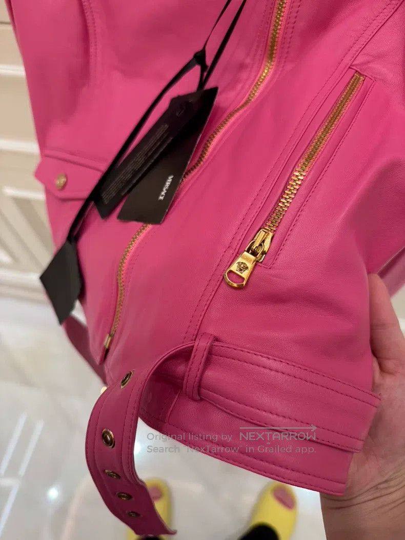 Versace Versace Barbie pink leather suit Size M / US 6-8 / IT 42-44 - 3 Thumbnail