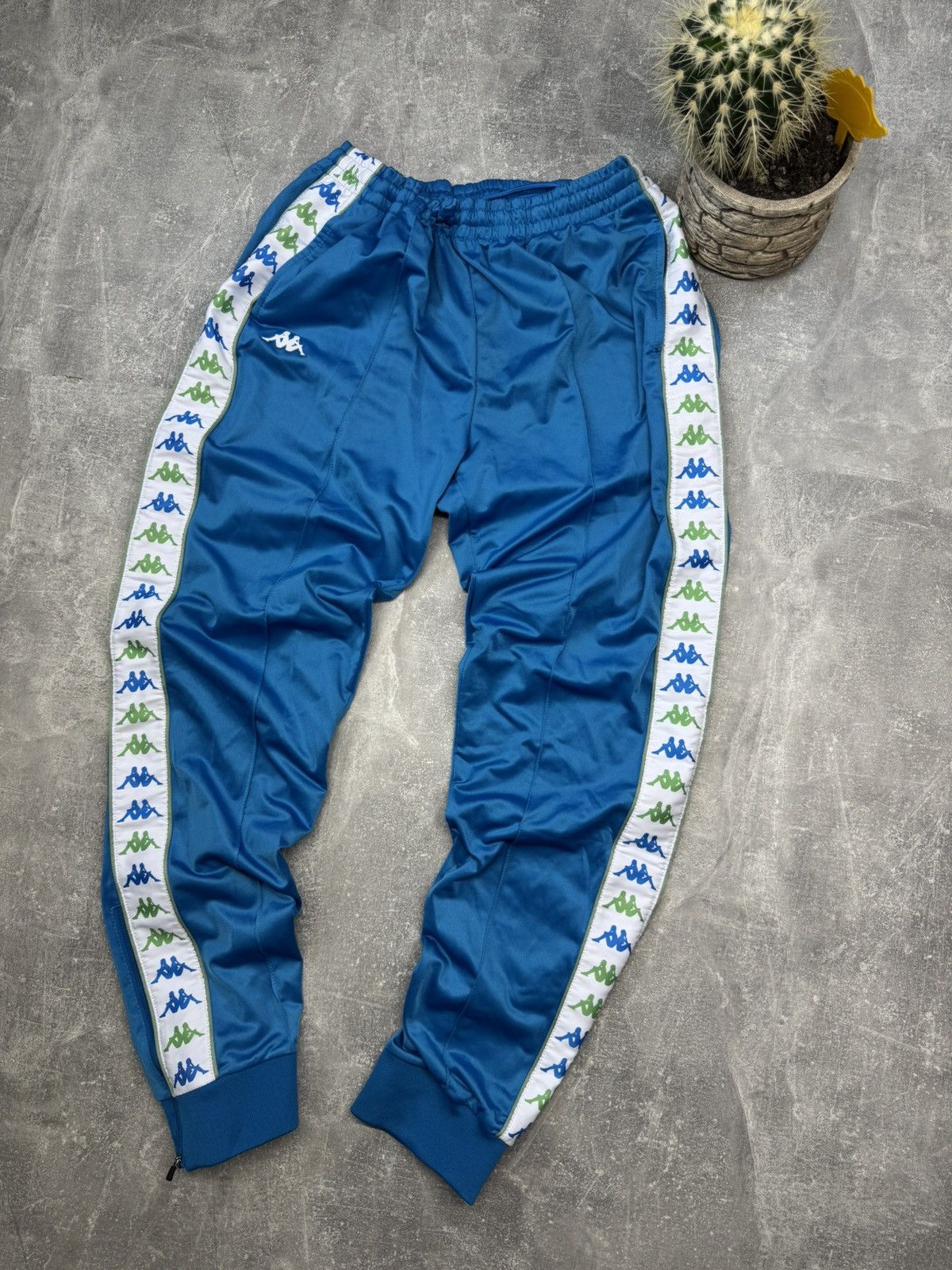 Kappa × Vintage VINTAGE KAPPA BLUE CLASSIC STRIPE TRACK PANTS Size US 33 - 3 Thumbnail