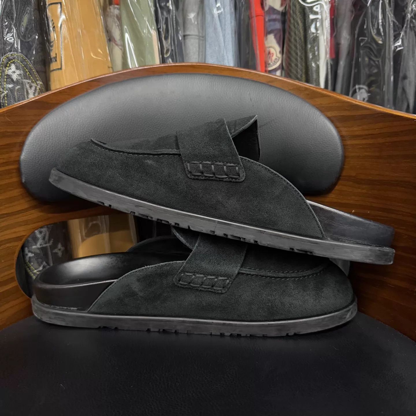 Hermes Hermes Black Mule Slippers 42.5 Excellent Condition Size US 9.5 / EU 42-43 - 7 Thumbnail