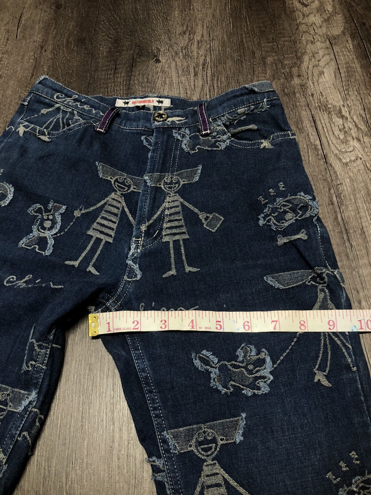 Japanese Brand VINTAGE OLLEBOREBLA STRETCH JEANS FULL PRINT Size 27" / US 4 / IT 40 - 21 Thumbnail