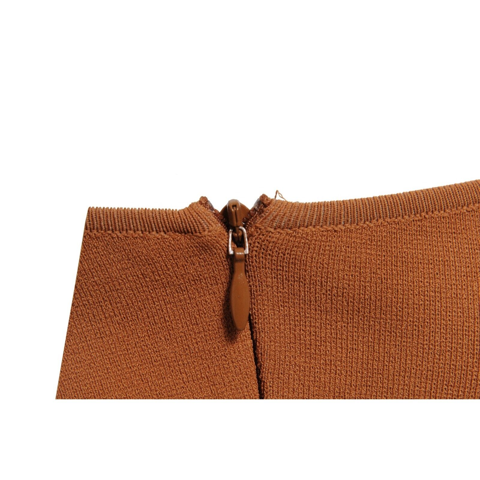 Stella McCartney Ruched Shoulder Midi Dress Size 42 Brown Size M / US 6-8 / IT 42-44 - 10 Thumbnail
