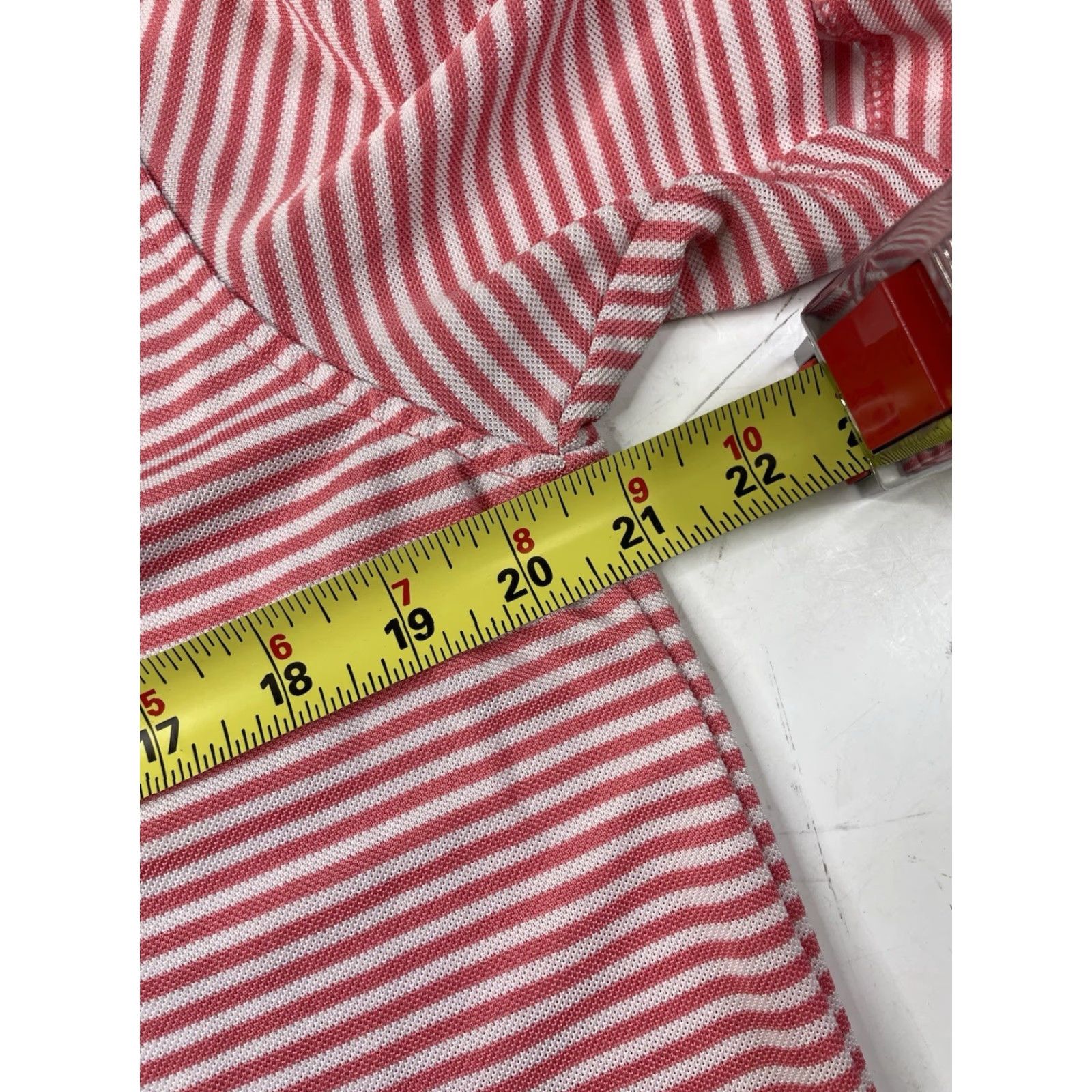 Peter Millar Peter Millar Summer Comfort Polo Pink Striped Regular Short Sleeve Med M Men Golf Casual Workwear Performance Shirt Size US M / EU 48-50 / 2 - 6 Thumbnail