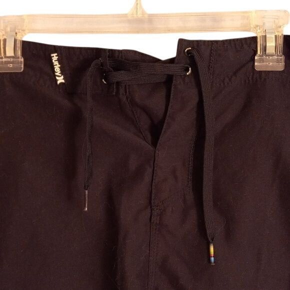 Hurley Hurley Size 34 Board Shorts Mens Black Drawstring Cargo Pock Size US 34 / EU 50 - 3 Thumbnail