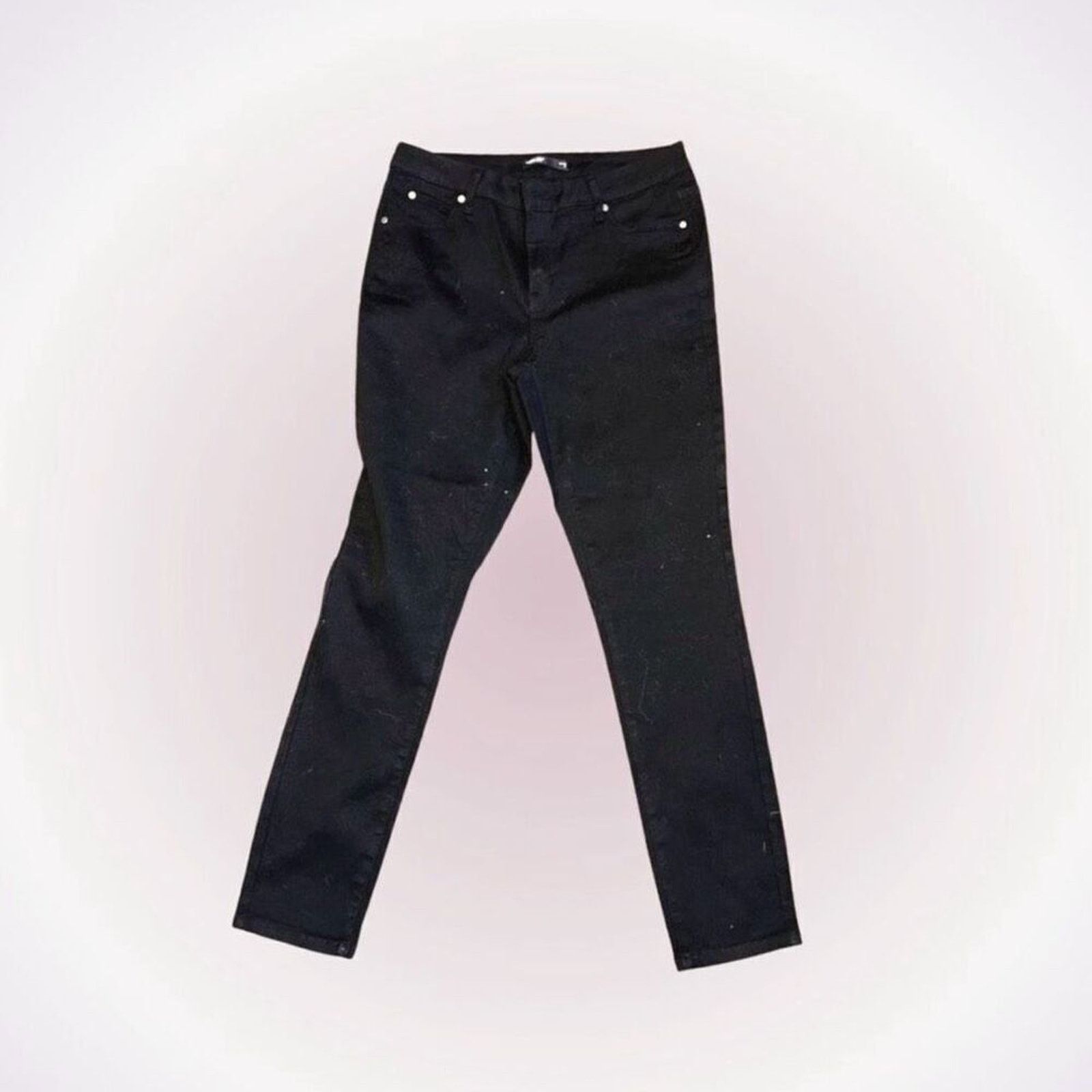Vera Wang Simply Vera by Vera Wang Skinny Black Jeans | Sz 10 Size 32" / US 10 / IT 46 - 1 Thumbnail