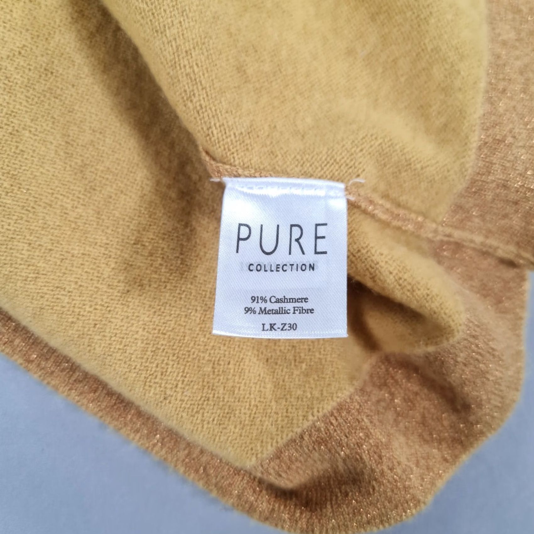 Vintage VINTAGE? No — Pure Collection Jumper Pullover Yellow 16 UK Cashmere Knit Crew Neck Womens Size XXL / US 16-18 / IT 52-54 - 6 Thumbnail