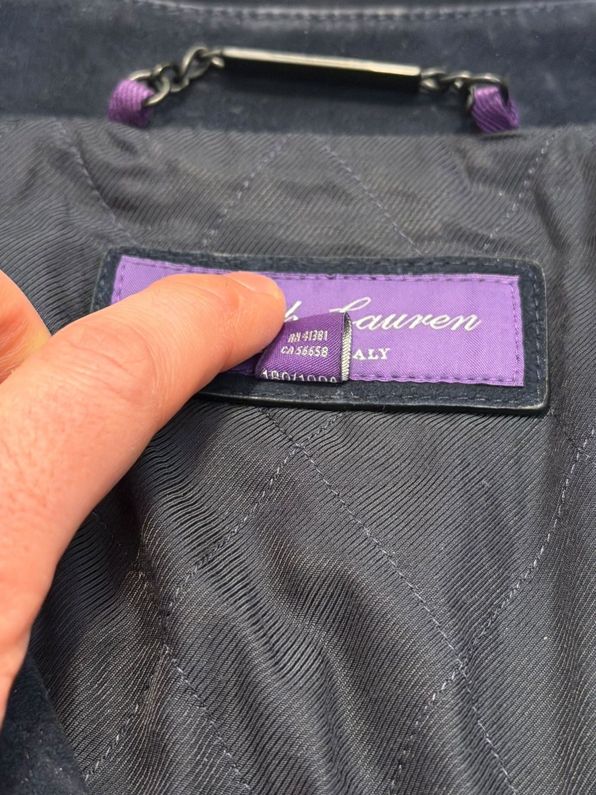 Ralph Lauren Purple Label $3,495 Clifton Suede Blue Trucker Jacket Size US L / EU 52-54 / 3 - 5 Thumbnail