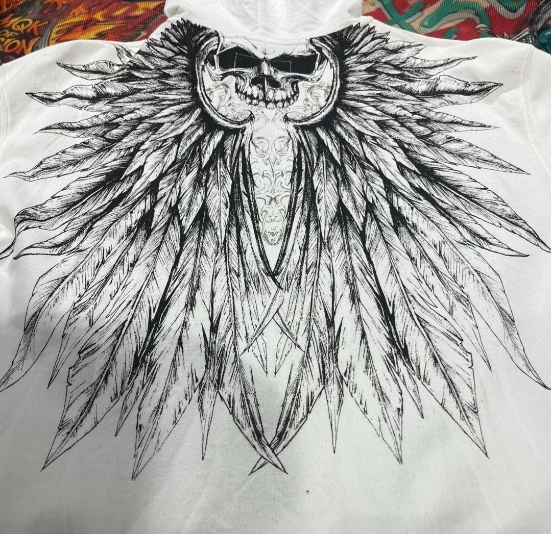 Affliction Vintage Y2K citizen earthSkull & Wings Graphic Zip-Up Hoodie Size US S / EU 44-46 / 1 - 5 Thumbnail