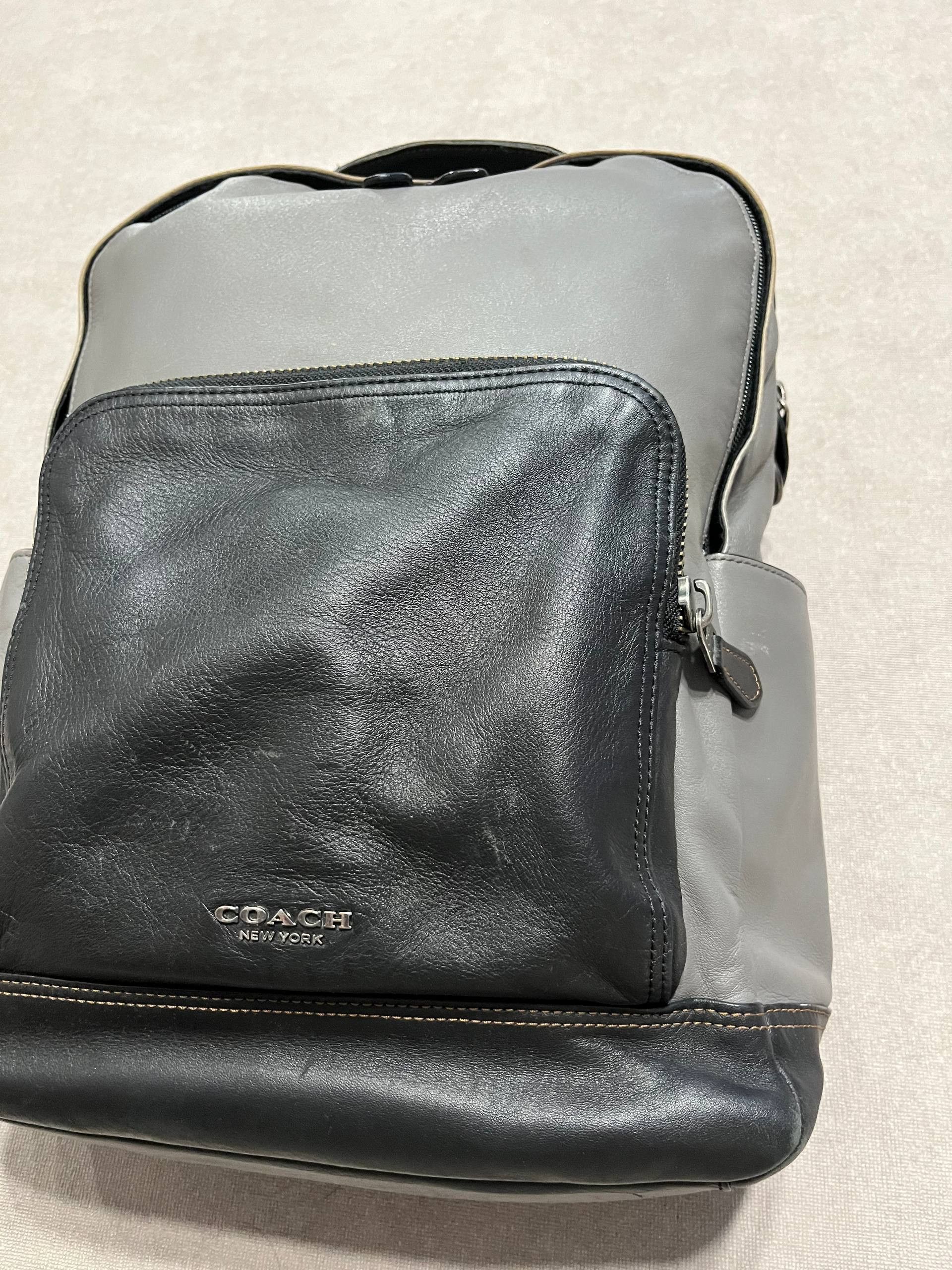 Coach Rare Coach Leather Back Pack Bag Mens Black Vintage Luxury Size ONE SIZE - 4 Thumbnail
