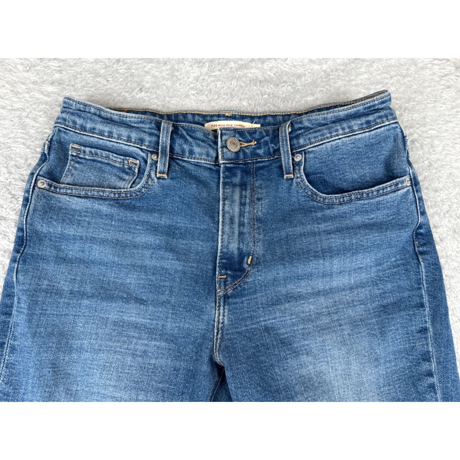 Levi's VINTAGE Levi's Jeans Women 29 Blue Denim Skinny 700 Series High Rise Regular 28x29 Modern Distressed Cotton Blend Casual Womens Jeans Size 29" - 4 Thumbnail