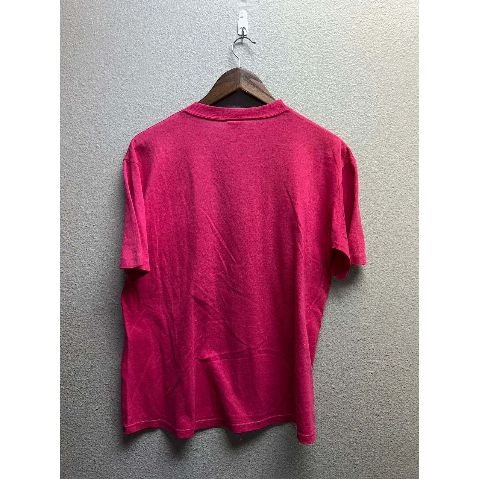 Jerzees 90s Vintage Jerzees USA Made Pink Blank Short Sleeve Shirt L Size US L / EU 52-54 / 3 - 8 Thumbnail