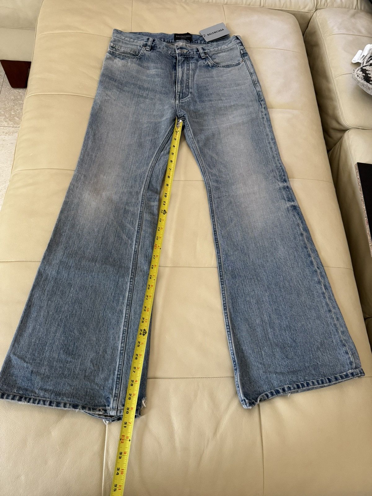Balenciaga Balenciaga Flared Denim Jeans in Outback Blue BNWT S Size US 31 - 5 Thumbnail