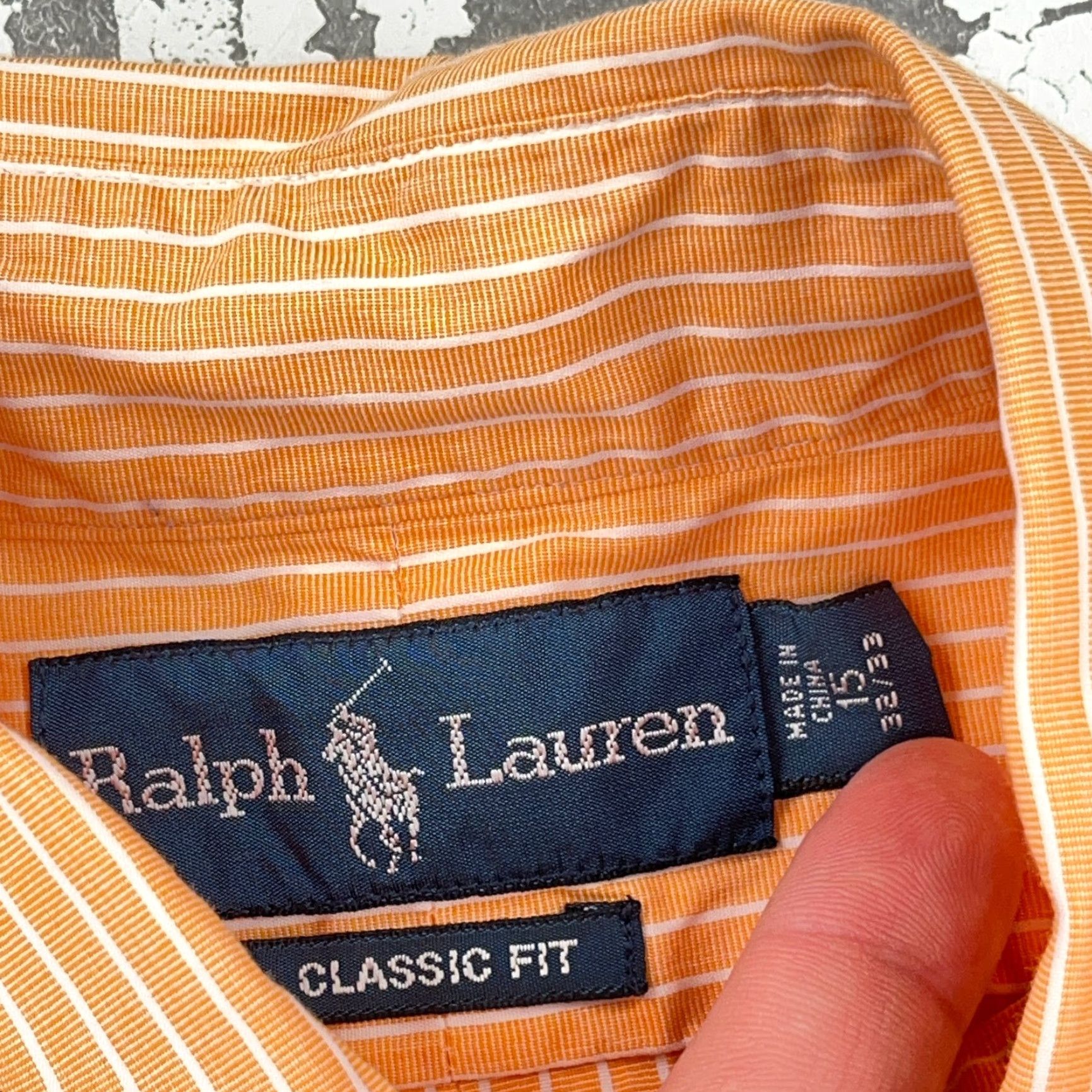 Ralph Lauren Ralph Lauren Shirt Men Button-Up Striped Orange Blue Casual Medium 15 32 Classic Fit Size US M / EU 48-50 / 2 - 3 Thumbnail
