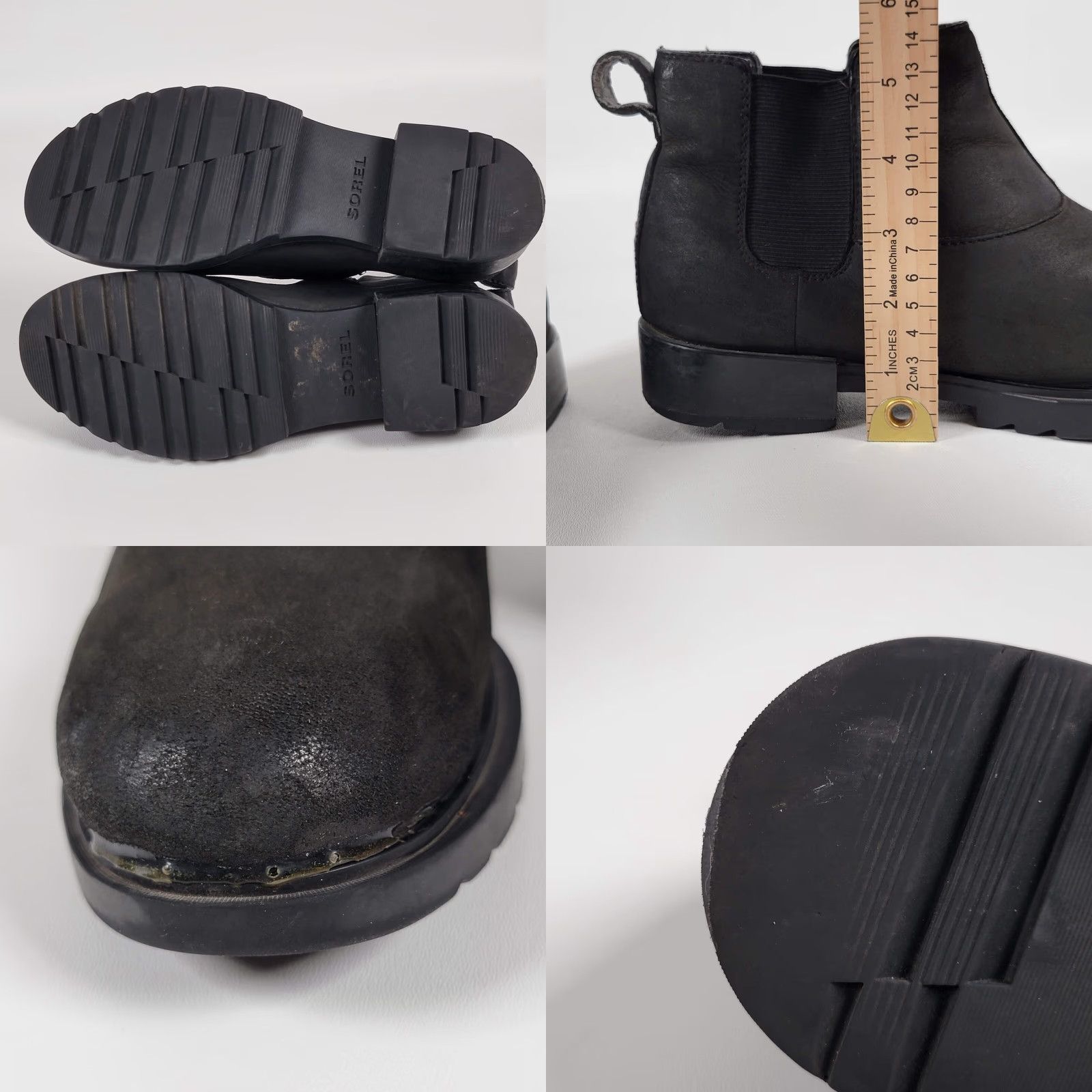 SOREL Sorel Emelie II Womens Chelsea Boots Black Leather Waterproof Size 8.5 US 39.5 Size US 9 / IT 39 - 8 Thumbnail