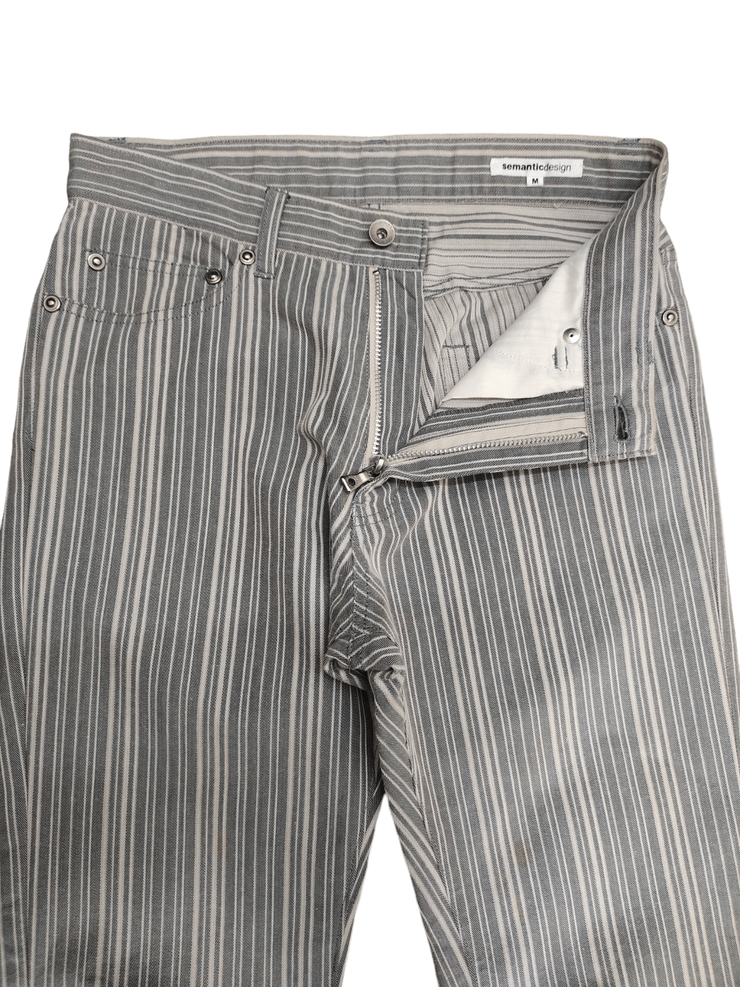 semanticdesign Flare Denim Pants Semantic Design Striped Boot Cut Y2k Lgb Size US 28 / EU 44 - 10 Thumbnail