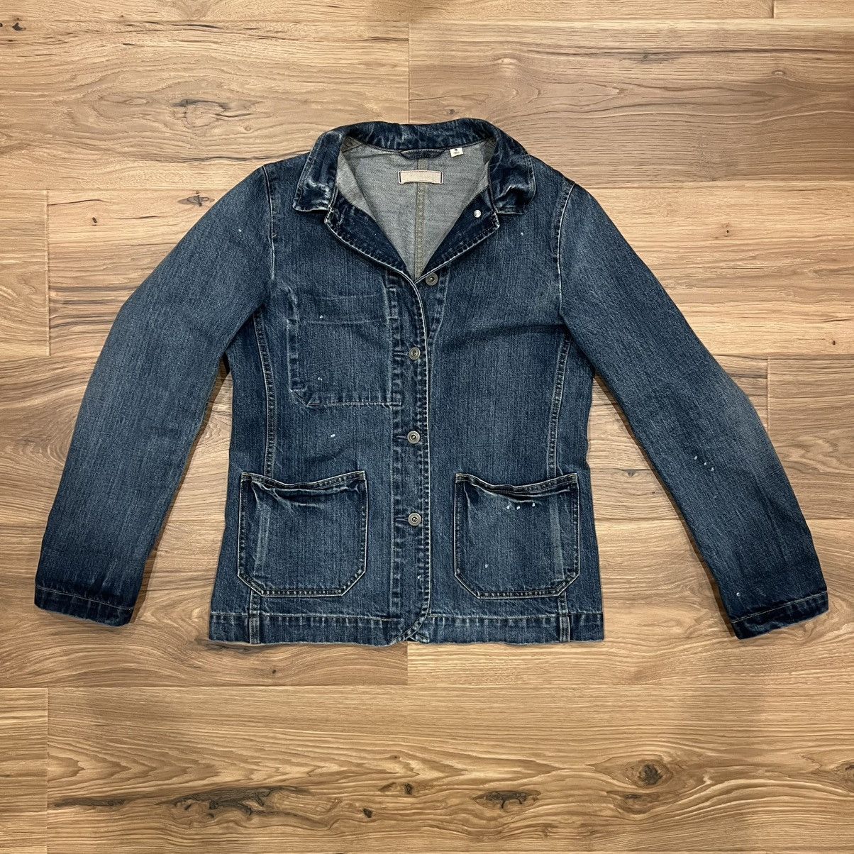 Uniqlo Uniqlo Blue Denim Jacket Distressed Womens Medium Size M / US 6-8 / IT 42-44 - 1 Thumbnail