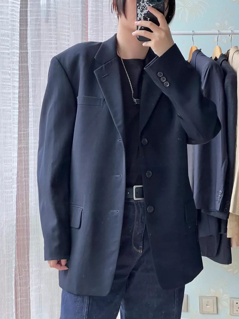 Yohji Yamamoto Yohji Yamamoto size m Silhouette blazer 2504-Nextarrow Size 36R - 1 Thumbnail