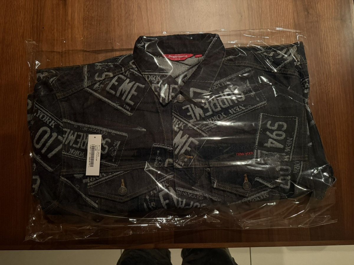 Supreme Denim Trucker Jacket (License Plate) Size US L / EU 52-54 / 3 - 2 Thumbnail